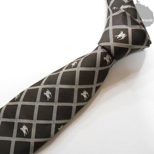 YGG* подлинный товар Burberry BURBERRY галстук шелк чай с логотипом Brown # костюм бизнес 