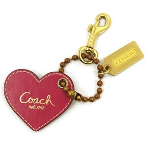 YGG* genuine article COACH Coach Heart charm key holder bag accessory lady's 