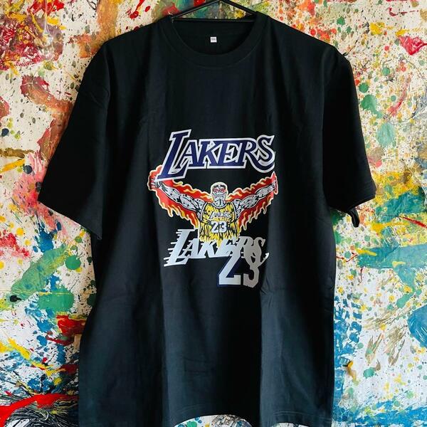 レイカーズ Tシャツ 半袖 メンズ 新品 2XL LAKERS 八村塁 レトロ