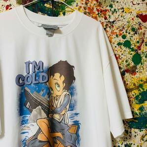 ベティポパイ タイタニック リプリント レトロ Tシャツ 半袖 メンズ 白 夏 お洒落 ティシャツ XL XXL 男性 ハイデザイン ストリート