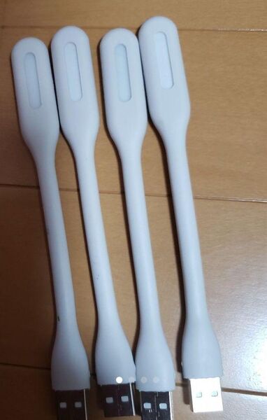 フレキシブルミニusb ledライト 白色 4本セット