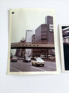 即決 写真 当時もの 昭和時代 昭和45年頃 東京・銀座 SONYビル 東芝 森永ミュージアム いすゞ117クーペ ISUZU 117 coup Coupe 