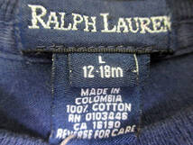 90's　ヴィンテージ　Ralph Lauren　ベビー　Tシャツ　12-18か月　12-18m　肩スナップ　btt09_画像2