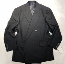 新品 定価3.7万【サイズA3 XS★Kanebo礼服】4Bダブルスーツ 喪服 漆黒フォーマル 背抜き ノーベンツ 2タック アジャスター付き ウール100%_画像2