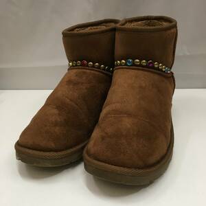 ●古3509　Marbles　マーブルズ　ORIGINAL FAUX FUR STUDS BOOTS　ボアブーツ　Ｍサイズ（25-26㎝）　箱あり