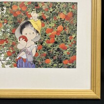 【額装】絵画 アートプリント 中島 潔 「夢見る頃」_画像6