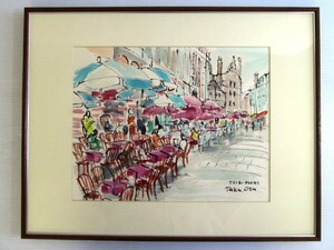 Art hand Auction [Aquarell] MONS Square 2 Taku Ozu Nr. 6 gerahmt [Rahmen: 43, 5 cm × 56 cm] (KM17Z065), Malerei, Aquarell, Natur, Landschaftsmalerei