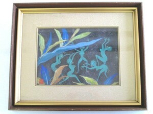 Art hand Auction [Акварель] ★ Каппа ★ Подпись и рамка в рамке: 42 см x 51 см (KM19Z014), Рисование, акварель, другие