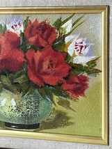 【額装】　絵画　油彩画　静物画　「杉浦ミカ」　額寸［縦：３１.５ cm × 横：３８.５ cm × 厚さ：４.５ cm］　（KM25E117）_画像9