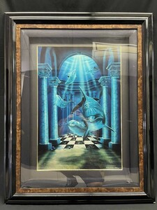 Art hand Auction [带框] 艺术微喷版画 Jeff Wilkie Temple of the Dolphins ed.21/250 ★含证书★ 签名, 艺术品, 打印, 其他的