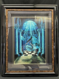 Art hand Auction [Gerahmt] Gemälde Giclée-Druck Jeff Wilkie Temple of the Dolphins Ed.21/250 ★Zertifikat enthalten★ Signiert, Kunstwerk, drucken, Andere