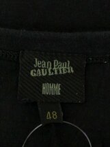 Jean Paul GAULTIER HOMME ジャンポールゴルチェ オム プリントクルーネックTシャツ ブラック サイズ：48_画像3