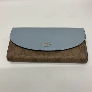 Тренер длиннокол -кошелек Signature Envrope Wallet Ladies Lid Light Light Blue