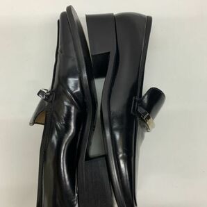 【美品】GUCCI グッチ プレート ロゴ 金具 ヒール パンプス ローファー ガラスレザー レディース 34 1/2C厚底の画像4