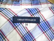 2190m28◆新品です◆URBAN RESEARCH アーバンリサーチ 七分袖 チェックシャツ 38/ジャケット/ブルゾン/メンズ/男性/紳士_画像9