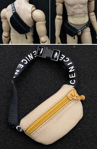  postage 84 jpy ) beige 1/6 belt bag bag bag miniature ( inspection DAMTOYS DID hot toys TBleague PHICEN verycool figure 