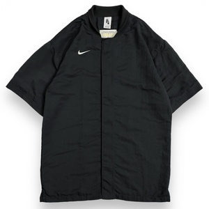 20年製 FEAR OF GOD FOG フィアオブゴッド ×NIKE ナイキ M NRG W WARM UP TOP ウォームアップ トップ シャツ CU4686-010 半袖 S ブラック