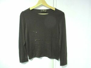  Fendi FENDIbiju- attaching design knitted sweater Brown 40