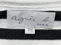 アニエスベー ボーダー カットソー 長袖Tシャツ ロンT 日本製　　agnes b PARIS アニエスベージャパン クルーネック 玉7764_画像3