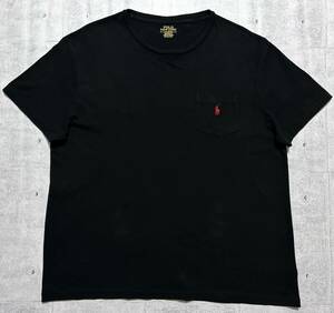 ポロ ラルフローレン ポケット Tシャツ 刺繍 ワンポイント 半袖 ブラック　　POLO RALPH LAUREN クラシックフィット CLASSIC FIT 玉7722