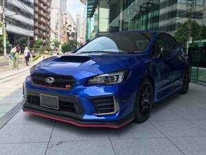 2018+ WRXフロントスポイラー (STI 風) マット黒仕上げ ABS製　& スカートリップ チェリーレッド