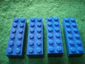 ☆レゴ-LEGO★2456★基本ブロック[青]2x6★4個★新品★