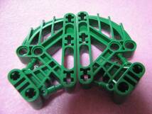 ☆レゴ-LEGO★41665☆バイオニクル☆パーツ★Bionicle Bohrok Block 1 x 4 x 7 with 5 Axle Holes☆緑☆2個★美品★USED_画像3