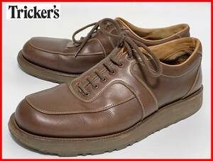 即決 Tricker’s トリッカーズ 9≒27cmm スニーカー 茶 ブラウン レザー メンズ C