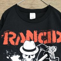 ギルダン 半袖Tシャツ　ランシド　rancid　バンT　ガイコツ　ドクロ　剣50 古着　入手困難　激レア　希少 人気　ビッグロゴ　パンクバンド_画像2