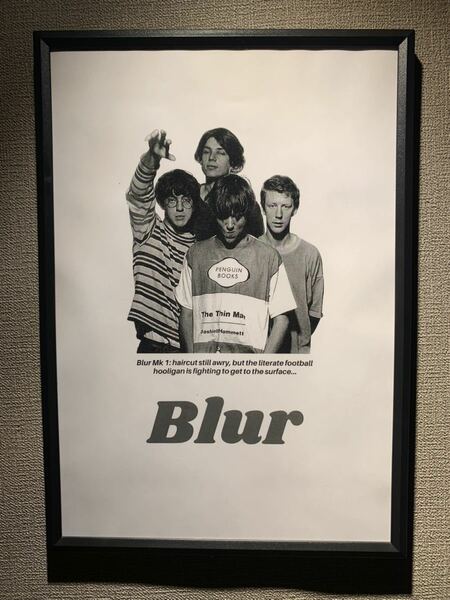 BLUR ブラー UK ROCK A4 額付き 送料込み