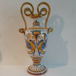 Deruta Deruta Mayorica Ware Vase Vase Вход в вход цветов декоративный горшок около 47,5 см x 23 см.