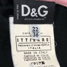 ドルチェ&ガッバーナ D&G ドルガバ ワンピース ノースリーブ 黒×ピンク×シルバープリント×ウエストスパンコール(紫) 36 ウエストゴム_画像7