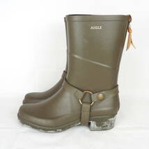 EB3050*AIGLE*エーグル*レディースレインブーツ*37-23.5cm*カーキ_画像3