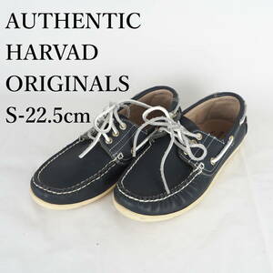 LK9483*AUTHENTIC HARVAD ORIGINALS* men's deck shoes *S-22.5cm* navy 