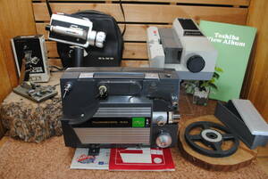 /ね45.FUJICA/M30/映写機/キャビン工業/ホームキャビン/ELMO/SUPER 106/カメラ/ROLL TAPE SPLICER/ジャンク品/ネガ付き