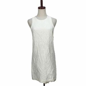 GUCCI Gucci lady's white total pattern no sleeve One-piece 40 inscription 
