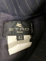 ETRO エトロ　ネイビー　ストライプ　ノースリーブワンピース　42表記_画像4