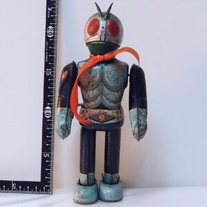 enzeru[ Kamen Rider 2 номер работа дефект ] подлинная вещь жестяная пластина zen мой ходьба робот TIN TOY ROBOT спецэффекты герой камень no лес глава Taro #ANGEL[ б/у ]0582