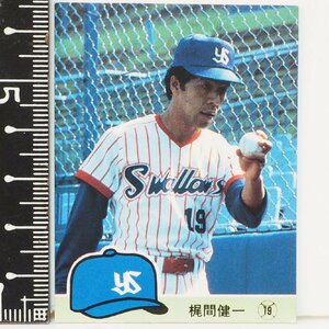 84年 カルビー プロ野球カード No.362【梶間 健一 投手 ヤクルト スワローズ】昭和59年 1984年 当時物 Calbee おまけ 食玩 BASEBALL 中古