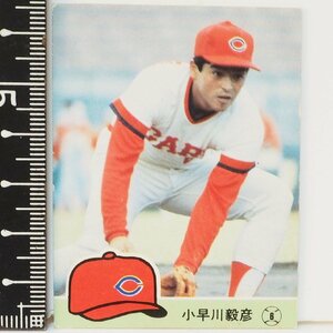 84年 カルビー プロ野球カード No.342【小早川 毅彦 外野手 広島東洋カープ】昭和59年 1984年 当時物 Calbee おまけ 食玩 BASEBALL【中古】