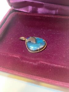 18 gold pendant top black opal 