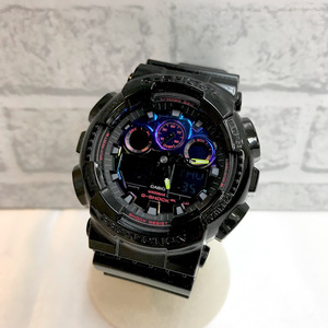 ★最終値下げ★ ★稼働★ ★G-SHOCK★ CASIO カシオ G-SHOCK GA-100RGB QZ ブラック 樹脂ベルト 取扱説明書付き