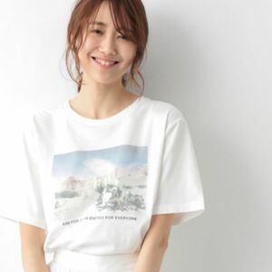 グローバルワーク　アソートプリントT半袖　吸水速乾機能付き　白Tシャツ　M