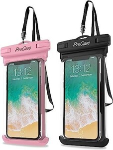 ProCase [2個セット]防水ケース IPX8認定 携帯電話用ドライバッグ 最大7.0”スマホに対応可能