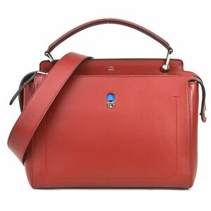 フェンディ FENDI ハンドバッグ ドットコム レザー レッド e55932a