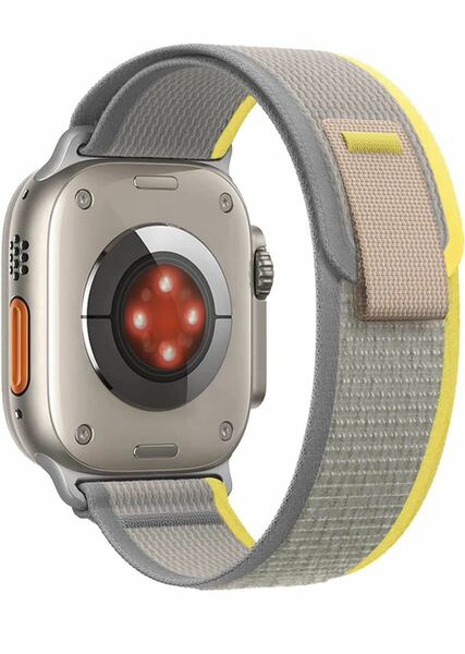 トレイルループ Apple Watch Ultra バンド 42/44/45/49mm アップルウォッチ バンド スポーツバンド 交換ベルト 軽量 伸縮　ベージュ黄色