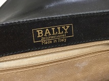 no14513 BALLY バリー イタリア製 本革 レザー 斜め掛けショルダー バッグ ポシェット ★_画像9