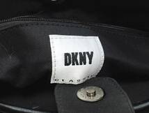 no14560 DKNY ダナキャラン レザー ナイロン ハンド トート バッグ_画像9