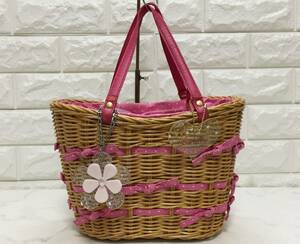 no14577 SAMANTHAVEGAsa man sa Vega straw knitting basket hand tote bag *