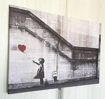 【BANKSY ART CANVAS バンクシー風船の少女アートキャンバス】_画像2